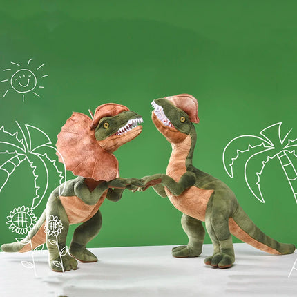 Jurassic Park Dilophosaurus Dinosaur Plush Toy Double Crested Lizard Figure Stuffed Toy Cool Kids Gift for Children Dropshipping