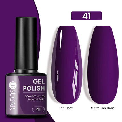 UR SUGAR 7.5ml Dark Wine Red Nail Gel Polish Autumn Gel Paint Nail Art Semi Permanent Nail Art Manicure Soak Off LED UV Nail Gel