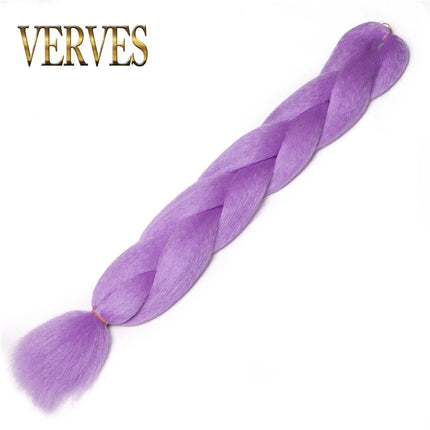 VERVES Light Synthetic Braids 24 Inch Ombre Braiding Hair Extensions Jumbo Braid Shining In The Dark Luminous Braided Pink Green