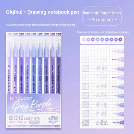 Languo 27-207 Colors Of One Set Drawing Handbook Pens Student DIY Graffiti Multi-Color Gel Pen Writing Marker Stationery