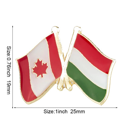 Hungary Flag Badge Brooch Natinal Lapel Pins Flag Lapel Pins Country Flag Badge