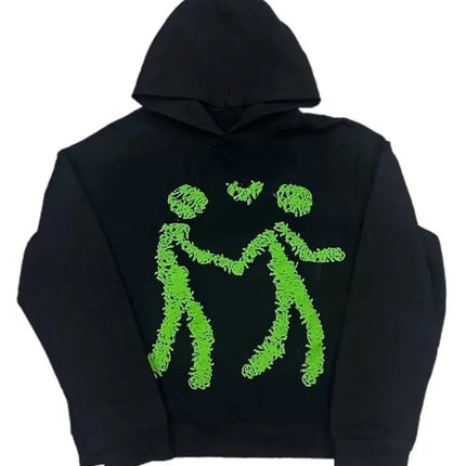 2025 American retro personalized hoodie trendy sports sweatshirt Y2K letter pattern printed hooded sweatshirt street wear