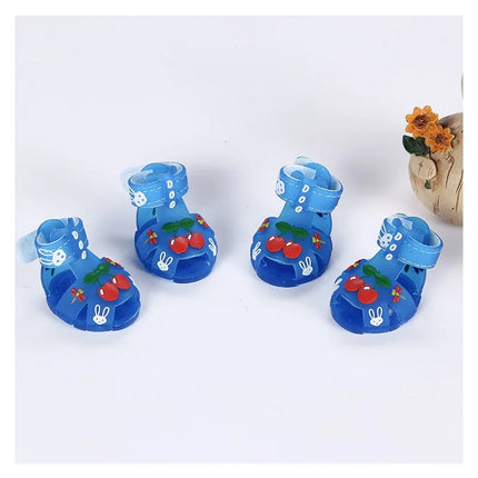 Breathable Pet Shoes Non-Slip Shoes for Small Dogs Trendy Dog Pet Summer Rain Shoes Sandals Waterproof Dog Shoes Dog Supplies