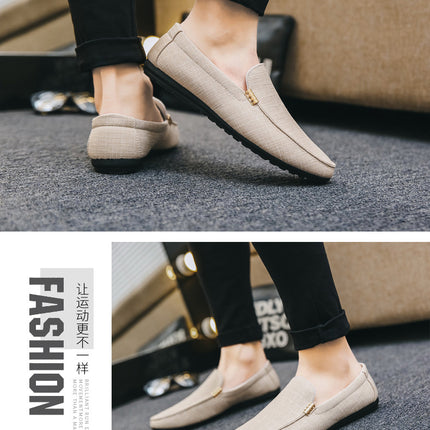 Men Casual Shoes Canvas Slip On Fashion Loafers for Male Luxury Dress Driving Shoes Formal Wedding Party Flats Plus Size