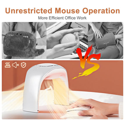 Eary Heated Mouse Pad Hand Warmer 110V Heated Desk Warmer for Office Gaming Adjustable Temperature Desktop Warmer for Kids Women