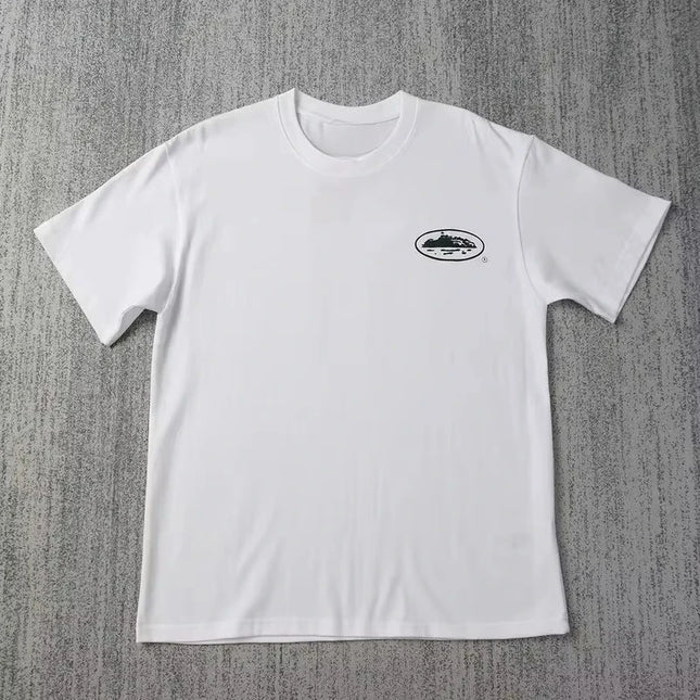 Small Sailboat Art Printed Casual T-shirt Men's and Women's Luxury Brand Top