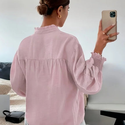 2025 Plus-Size Summer Blouse – Lightweight, Loose-Fitting, Boho-Chic Shirt with Notched Collar, Lace Panels, and Embroidered Flo