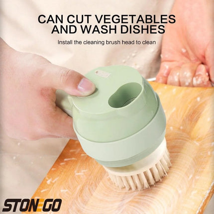 4-in-1 Cordless Electric Vegetable Chopper, Rechargeable Food Processor for Meat, Garlic, Onions & Peppers