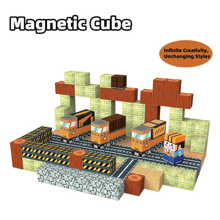 Magnetic Building Blocks Stacking and Free Assembly Set Educational and Intelligent Building Blocks Toys That Stimulate Imaginat