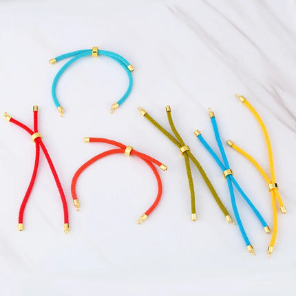 OCESRIO Fashion Adjustable Cotton Rope Chain for Bracelet Making DIY Gold Plated  Copper Jewelry Creation Wholesale cana012