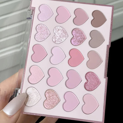 Sweetheart 20-color Eyeshadow palette,Matte Brown,Pearlescent, Shiny,Energetic and Versatile New Style,Creating a Stylish Makeup