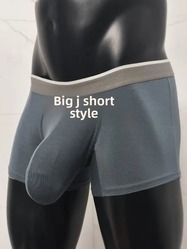 Men Modal Boxer Briefs Breathable Cooling Big Pouch Underwear Soft Mens Boxers Comfortable Male Panties with Extra Large Pouch