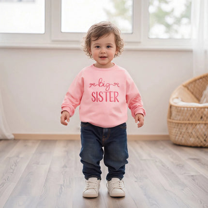 1-6T Little Toddler Girls Fall Sweatshirt Stylish Letter Embroidered Loose Fit Casual Crew Neck Long Sleeve Pullover