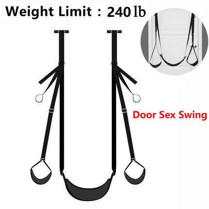 Couples Sex Swing Soft Seat And Leg Pad Indoor Sex Love Flirt Erotic Hanging Door Swing Adult Sex Toys Sex Furniture Fetish BDSM
