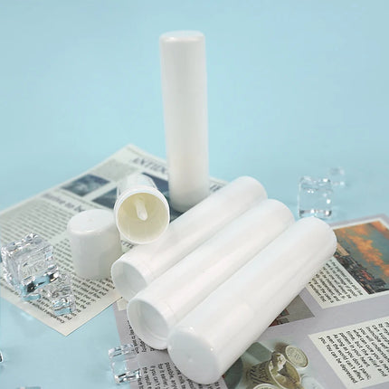 20/50/100pcs 15g BPA Free Plastic Round White Lip Balm Tube Cosmetic Empty 15ml Big Solid Lipstick Packaging Tube with Cap