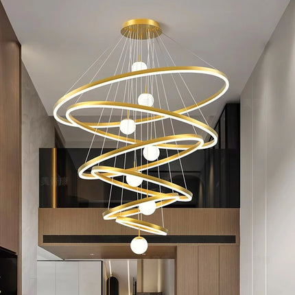 Modern home decor led lights pendant light lamps forstaircase Chandeliers for living room hanging light indoor lighting