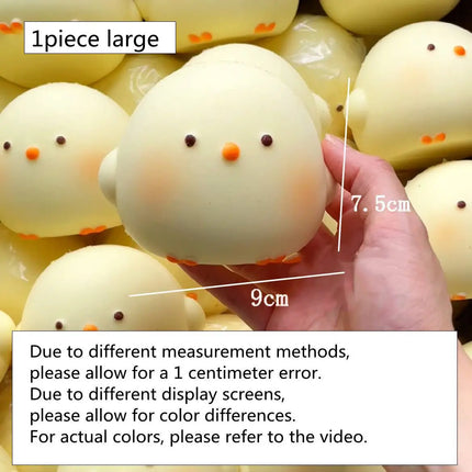Cute Giant Chick Squishy Toy Slow Rising Stress Relief Sensory Fidget Toy for  Adults Anxiety ADHD Squishy Squeeze Toy