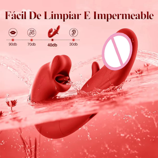 Telescopic Rotating Vibrators Tongue Licking Dildo Female Clitoris Stimultor Finger Flapping Vagin Massager Masturbator Sex Toys