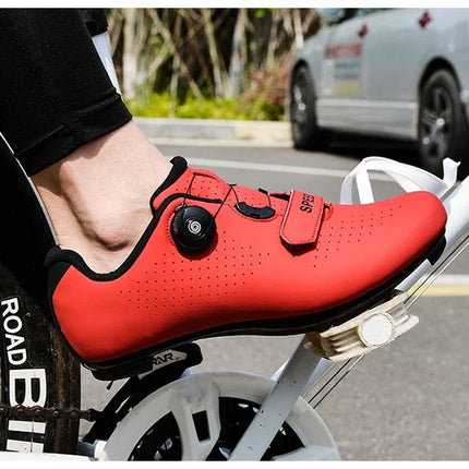 Professional Sneakers Men Ultralight  Cycling Shoes SPD Luminous Road Bike Shoes Self-Locking Bicycle  Cleat Shoes