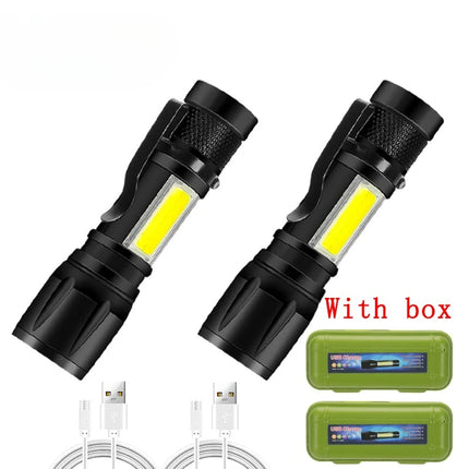 Powerful P50 Led Flashlights 2000LM Ultra Bright Tactical Light Emergency Spotlights Telescopic Zoom Light Builtin 18650 Battery
