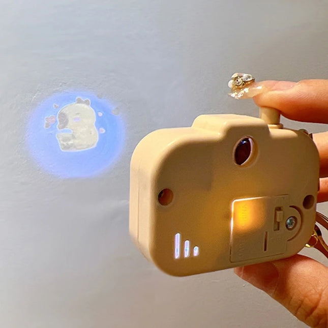 New Capybara Projection Camera Keychain Cartoon Kawaii Mini Camera Keyring Hanging Decoration Fashion Backpack Pendant