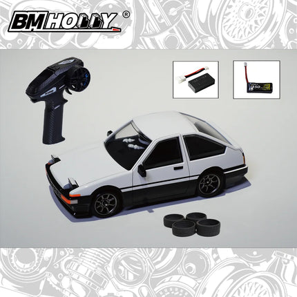 BMRX-FLD mini 1:28 rear-wheel drive drift car RC remote control model car license compatible with Beijing Business AE86 frame FR