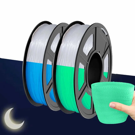 Flexible Filament Glow In The Dark TPU 1.75mm 1kg 500g 250g FDM 3D Printer Filament Luminous TPU Soft 95A Clear Blue Green