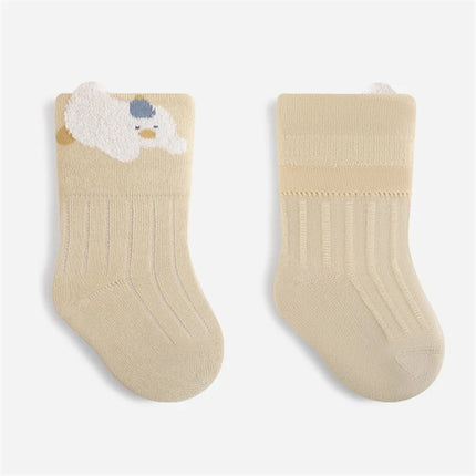 3Pairs/lot Newborn Baby Boy Girl Kids Socks Cartoon Striped Children's Sock Soft Autumn Winter Infant Toddler Socks For Girls