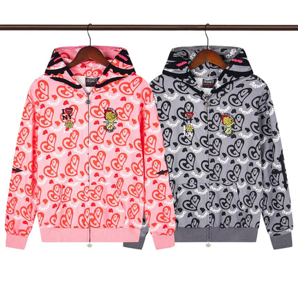 Glo Gang The Glory Full Zip Hoodie Camouflage Cardigan Men Women 1:1 Best Quality Oversize Hooded