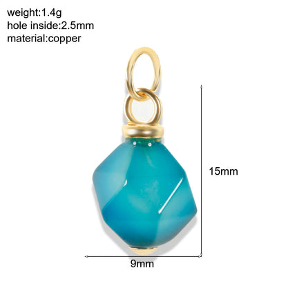 Bohemian Natural Stone Bead Charms For Jewelry Making Supplies Blue Green Stone Zircon Dijes Diy Earrings Bracelet Necklace