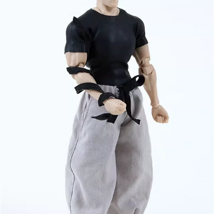 1/12 Scale Male Soldier Tight Black T-shirt Grey Loose Pants Clothes Model Fit 6 inch Romankey X COWL Action Figure Body