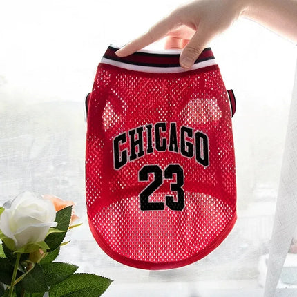 Dog Basketball Jersey Summer Pet Clothes Mesh Breathable Sport Vest Puppy T Shirt Cat Dog Costume For Small Medium Dogs Cats