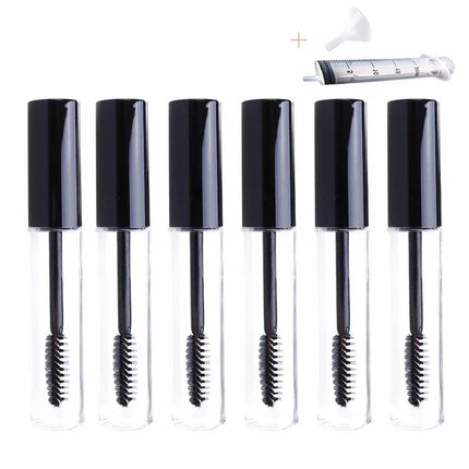 20/50pcs 10ml Empty Mascara Tube Eyelashes Tube  Vials Mascara Container Set  Bottle Tool Fashion for Castor Oil DIY  with BLACK