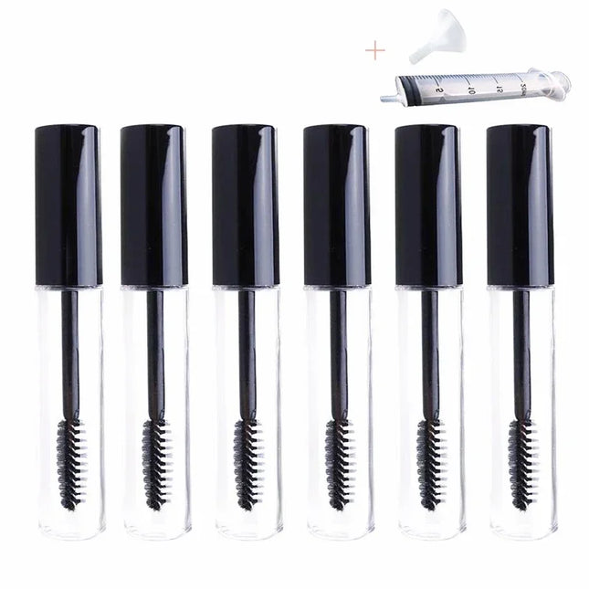 20/50pcs 10ml Empty Mascara Tube Eyelashes Tube  Vials Mascara Container Set  Bottle Tool Fashion for Castor Oil DIY  with BLACK