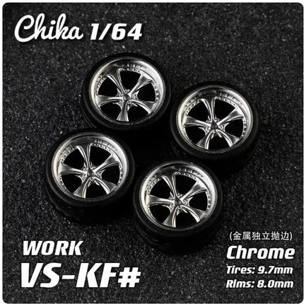 1/64 Chika Nabes Wheels or Brake Caliper 8.9mm 9.7mm 10.5mm Model Car Tires Rim Work S1 VSXX for 1:64 HW Tomy Mini GT Alloy Cars
