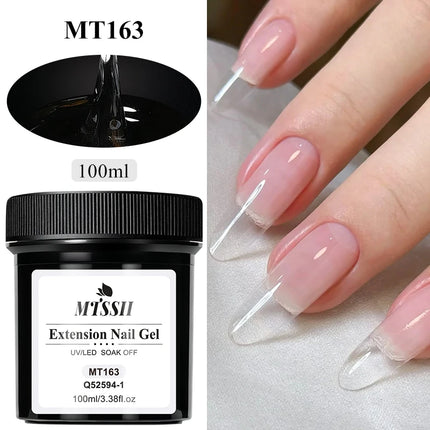 100ml Clear White Pink Extension Nail Gel UV LED Cured Builder Nail Gel Acrylic French Nail Art Semi Permanent UV Gel Varnish