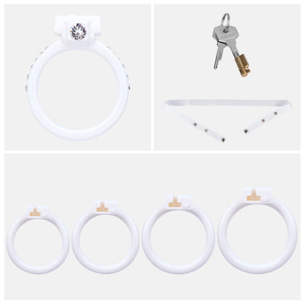 ANOSX Resin Penis Cages Crystal Inlaid Male Chastity Cage Multi-colors Cock Cages With Chastity Belt Imitation Clitoris Sex Toys