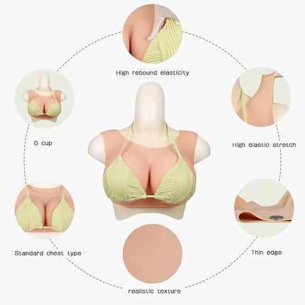 Cosplay Chest Silicone Breast Forms Huge Fake Boobs Transgender Drag Queen Shemale Crossdresser Artificial Breasts Shemale
