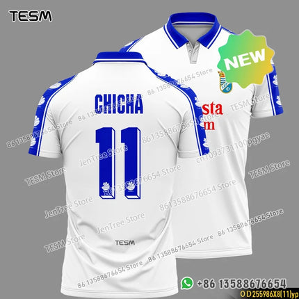 TESM Summer POLO Shirt Men Summer Sports V-neck T-shirt Street Trendy Short Sleeve 3D HD Print T-shirt