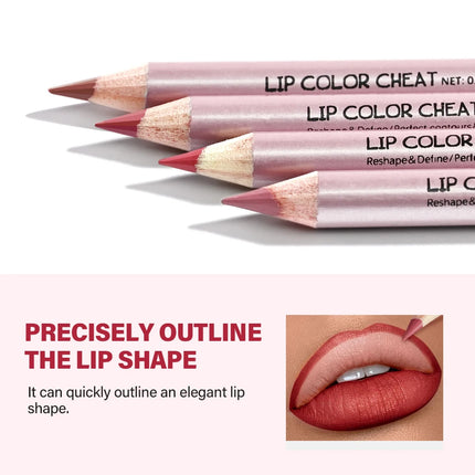 Lakerain Easy To Wear Non-stick Cup Lip Contouring Lip gloss lipstick Pen 4 Colors Lipliner Pencil Waterproof Matte Cosmetics