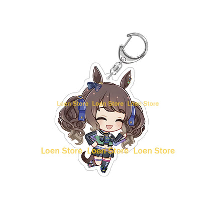 Uma Musume Pretty Derby Tokai Teio Silence Suzuka Gold Ship Mejiro McQueen Vodka Daiwa Scarlet Chibi  Acrylic keychain pendant
