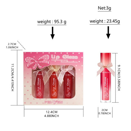 Mirror Lip Color Set, Moisturizing Lip Gloss Gift Box, A Cute Gift for Others