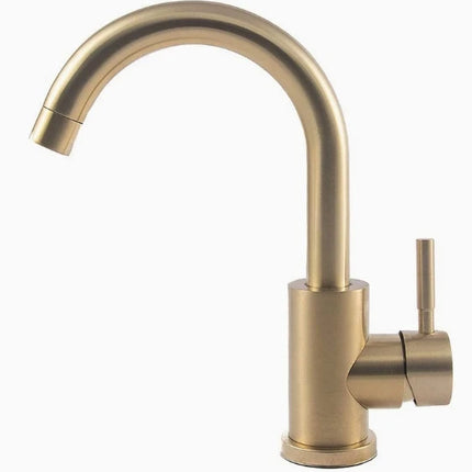 304 stainless steel kitchen faucet brushed gold wash basin hot and cold faucet bathroom swivel faucet