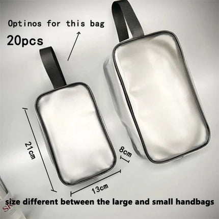 20Custom Waterproof Storage Bag Portable Cosmetic Pvc Bag  Handbag Toiletry Bag Minimalist Transparent Makeup Bag Travel Washbag