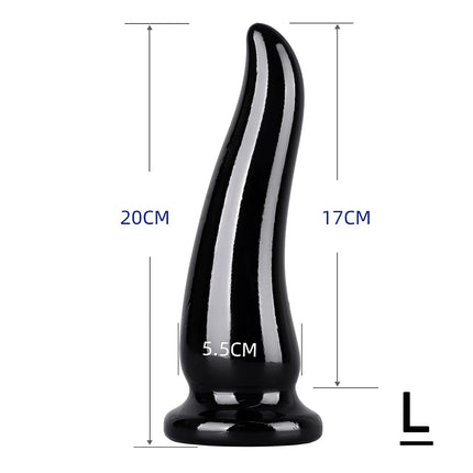 Clear Anal Plug OX Horn Dildo Anus Prostate Dilator Beads Massager Butt Plug Suction Bottom Sex Toys For Men Women Adult 18+