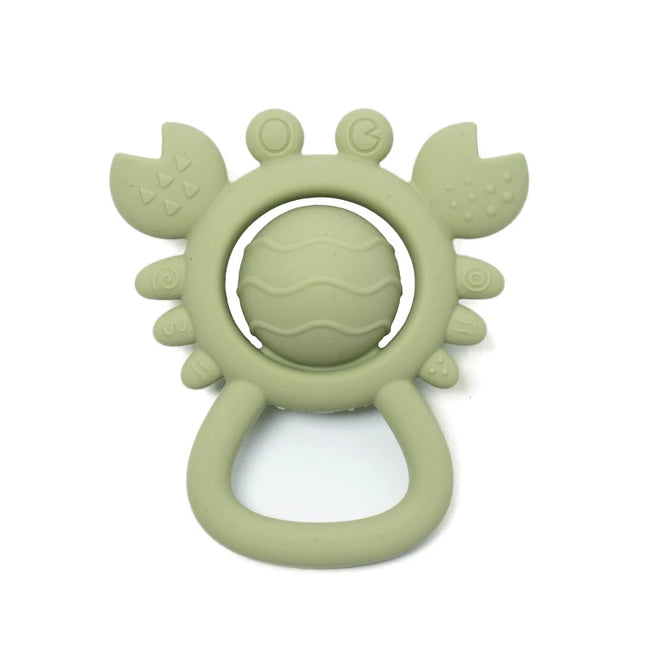 Baby Silicone Teether Rattle Toys BPA Free Palm Design Chewing Toy for Infants Newborn Gifts Easy to Grip Babies Teething Toys