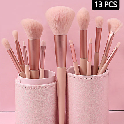 New 13 Pcs/set In Barrels Makeup Brushes Set Powder Foundation Blush Contour Eyeshadow Brow Lashes Cosmetic Brushes Beauty Tools