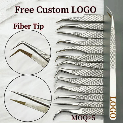 Nanometer Fiber Tip False Lash Tweezers For Eyelash Extension Mega Volume perfect close tip Boot isolation Artist Makeup Tools