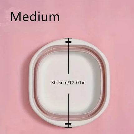 3 Pack Collapsible Tub Wash Basin Laundry Baskets Space Saving Storage Container for Dishing Fruit Camping Laundry Hiking Home