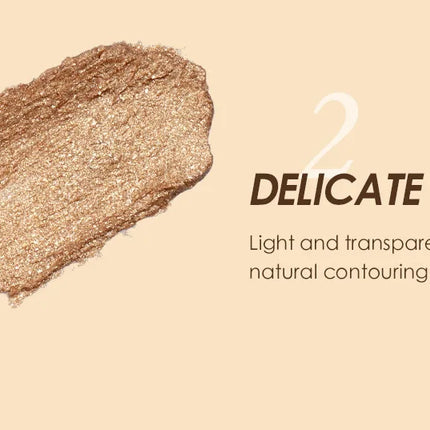 QIBEST Multi-functional Makeup Balm Pearlescent Highlights Stick Cheek Blush Brighten Highlight Stick Lip Balm Contour Pen